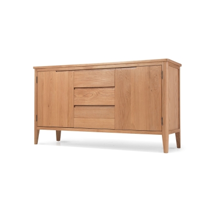 Oak City - Oslo Large Oak 2 Door 3 Drawer Sideboard