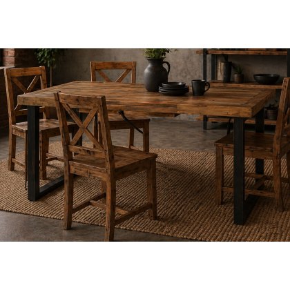 Nixon Reclaimed Wood 140cm-180cm Fully Extending Dining Table Nixon Reclaimed Wood 140cm-180cm Fully Extending Dining Table