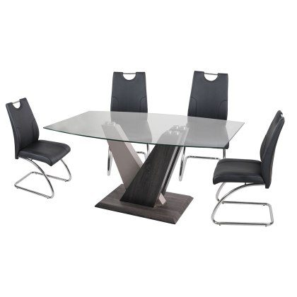 Zen Dining Chair in Black PU Finish Zen Dining Chair in Black PU Finish