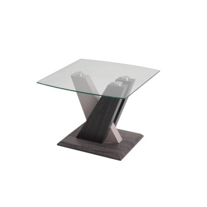 Zen Glass End Table with High Gloss Finish Zen Glass End Table with High Gloss Finish