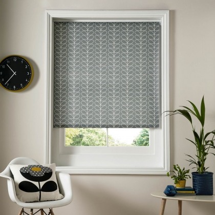 Orla Kiely - Linear Stem Silver Roller Blinds Orla Kiely - Linear Stem Silver Roller Blinds