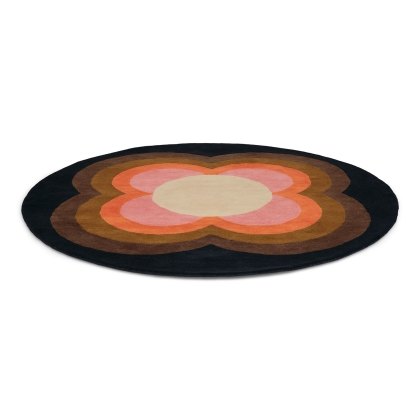 Orla Kiely Round Sunflower Pink Rug Orla Kiely Round Sunflower Pink Rug