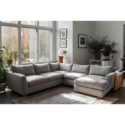 Metz 5 Seater Sectional Corner Chaise Sofa Metz 5 Seater Sectional Corner Chaise Sofa