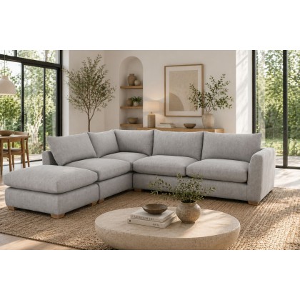 Metz 5 Seater L Shaped Sectional Corner Chaise Sofa Metz 5 Seater L Shaped Sectional Corner Chaise Sofa