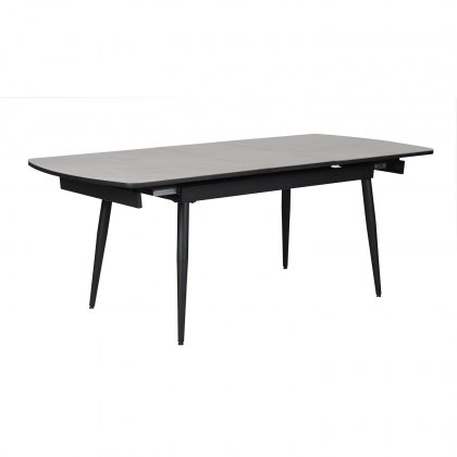 Caira 160cm Automatic Extension Glass Dining Table in Grey Caira 160cm Automatic Extension Glass Dining Table in Grey
