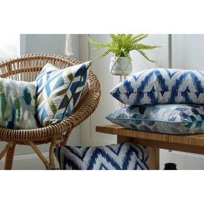 Scatter Cushion in Kilvington Chevron Navy Scatter Cushion in Kilvington Chevron Navy