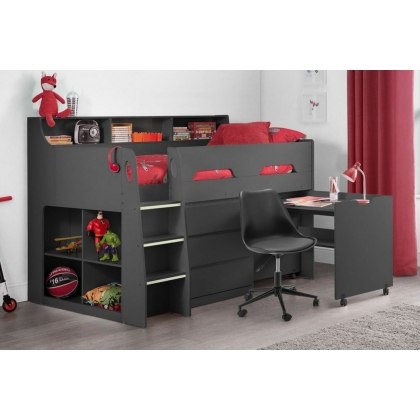 Juno Childrens Midsleeper Bunk Bed with Glow in the Dark Steps Juno Childrens Midsleeper Bunk Bed with Glow in the Dark Steps