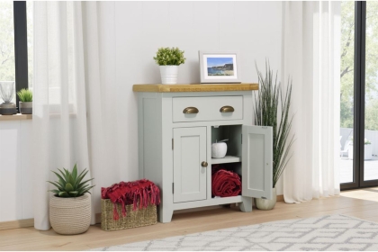 Cotswold Grey Painted Oak Mini Sideboard 70cm Wide Cotswold Grey Painted Oak Mini Sideboard 70cm Wide