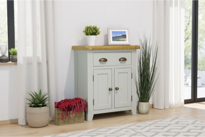 Cotswold Grey Painted Oak Mini Sideboard 70cm Wide Cotswold Grey Painted Oak Mini Sideboard 70cm Wide