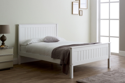 Taurean Wood Bed in White Taurean Wood Bed in White