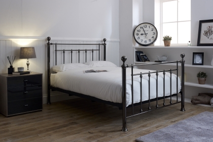 Liberty Metal Bed Frame in Black Chrome Liberty Metal Bed Frame in Black Chrome