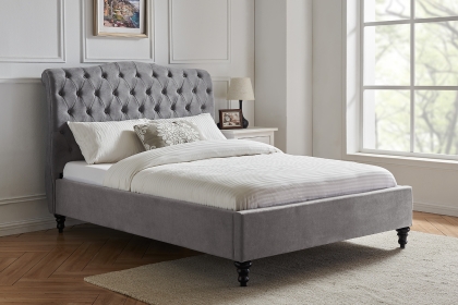 Rosalie Fabric Bed Frame in Light Grey Rosalie Fabric Bed Frame in Light Grey