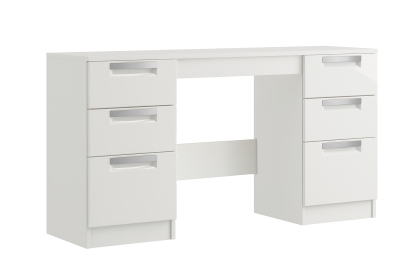 Milly High-Gloss Double Pedestal Dressing Table Milly High-Gloss Double Pedestal Dressing Table