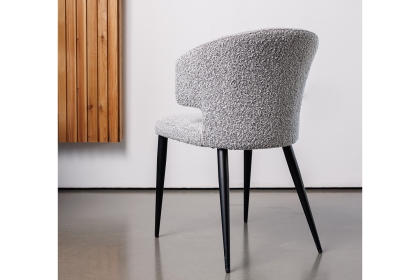 CLEARANCE - Belle Boucle Grey Fabric Occasional Dining Chair CLEARANCE - Belle Boucle Grey Fabric Occasional Dining Chair