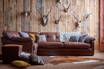 Alexander & James Bailey Leather L-Shape 4 Seater Corner Sofa Alexander & James Bailey Leather L-Shape 4 Seater Corner Sofa