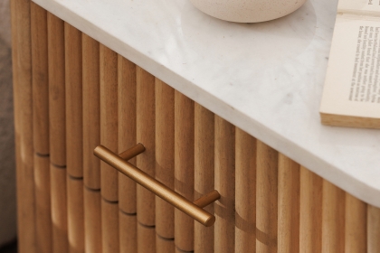 Reed Mango Wood & Marble 5 Drawer Tall Chest of Drawers Reed Mango Wood & Marble 5 Drawer Tall Chest of Drawers