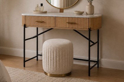 Reed Mango Wood & Marble Dressing Table Reed Mango Wood & Marble Dressing Table
