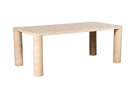 Ida Travertine Stone 150cm Dining Table with Cylindrical Legs Ida Travertine Stone 150cm Dining Table with Cylindrical Legs