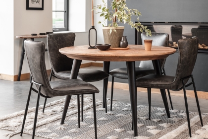 Franklin Reclaimed Wood 120cm Round Dining Table Franklin Reclaimed Wood 120cm Round Dining Table