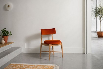 G Plan Flora Retro Pair Of Dining Arm Chairs in Orange G Plan Flora Retro Pair Of Dining Arm Chairs in Orange