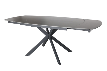 Sintered Stone 140-200cm Twist Extending Dining Table in Grey Sintered Stone 140-200cm Twist Extending Dining Table in Grey