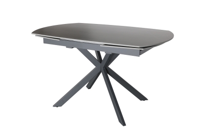 Sintered Stone 140-200cm Twist Extending Dining Table in Grey Sintered Stone 140-200cm Twist Extending Dining Table in Grey