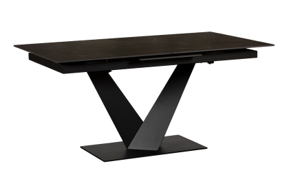 Sintered Stone V-Shape 160-205cm Extending Dining Table in Black Sintered Stone V-Shape 160-205cm Extending Dining Table in Black