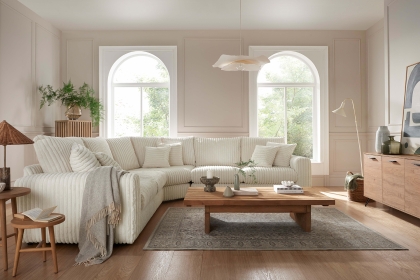 Chunky Cord Cream Left Hand Facing 2 Seater Sofa Unit Chunky Cord Cream Left Hand Facing 2 Seater Sofa Unit