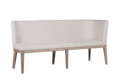 Feltz Smoked Oak and Fabric Long Corner Dining Bench in Natural Feltz Smoked Oak and Fabric Long Corner Dining Bench in Natural