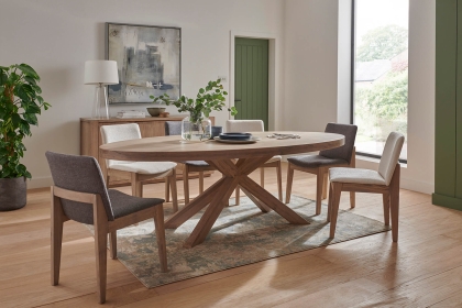 Feltz Smoked Oak 190cm Oval Dining Table Feltz Smoked Oak 190cm Oval Dining Table
