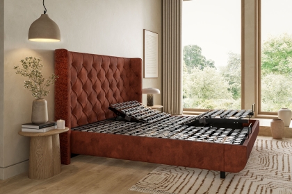 TEMPUR® Arc Adjustable Disc Bed Frame with Luxury Headboard TEMPUR® Arc Adjustable Disc Bed Frame with Luxury Headboard