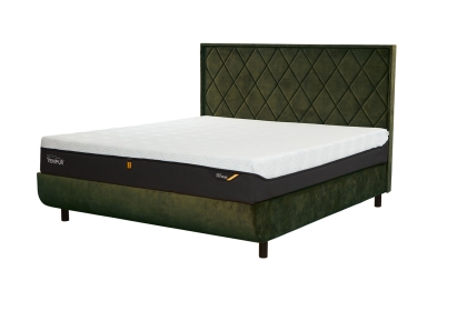 TEMPUR® Arc Adjustable Disc Bed Frame with Quilted Headboard TEMPUR® Arc Adjustable Disc Bed Frame with Quilted Headboard