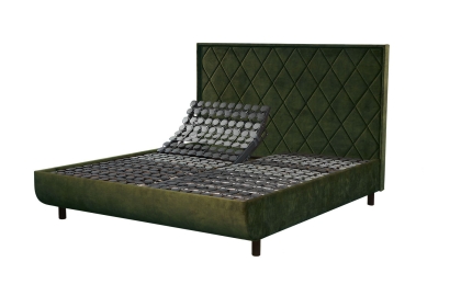 TEMPUR® Arc Adjustable Disc Bed Frame with Quilted Headboard TEMPUR® Arc Adjustable Disc Bed Frame with Quilted Headboard