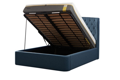 TEMPUR® Holcot Ottoman Bed Base in Shetland Navy TEMPUR® Holcot Ottoman Bed Base in Shetland Navy