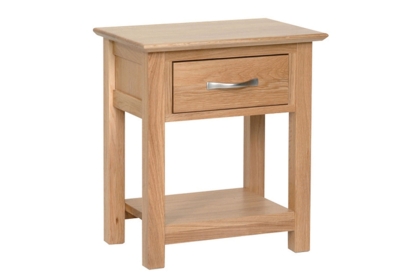 Moda Solid Oak 1 Drawer Night Stand Table