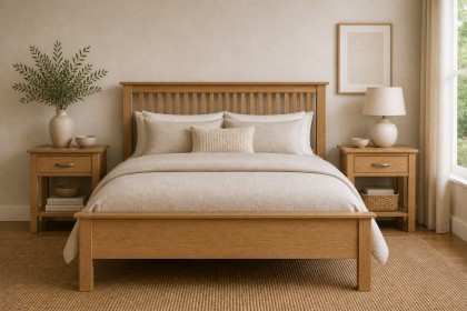 Devon Solid Oak Bedframe Devon Solid Oak Bedframe