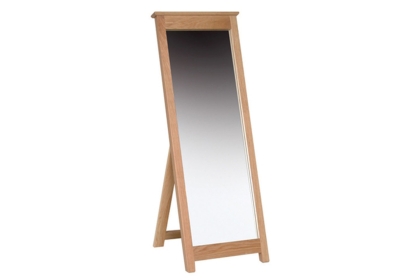 Moda Solid Oak Cheval Mirror