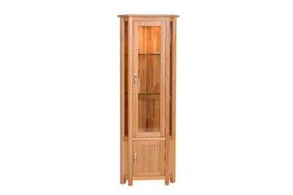 Moda 100% Solid Oak Corner Display Cabinet Moda 100% Solid Oak Corner Display Cabinet