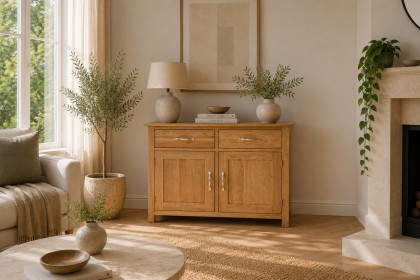 Devon 100% Solid Oak 3ft Sideboard Dresser Base Devon 100% Solid Oak 3ft Sideboard Dresser Base