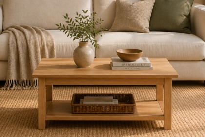 Devon 100% Solid Oak Coffee Table Devon 100% Solid Oak Coffee Table