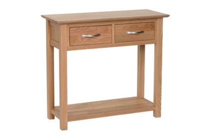 Moda Solid Oak Console Table 2 Drawer