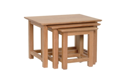 Moda 100% Solid Oak Nest Of Tables Moda 100% Solid Oak Nest Of Tables