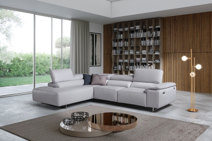 Bloom Leather 6 Seater Electric Recliner Corner Sofa with Chaise Bloom Leather 6 Seater Electric Recliner Corner Sofa with Chaise