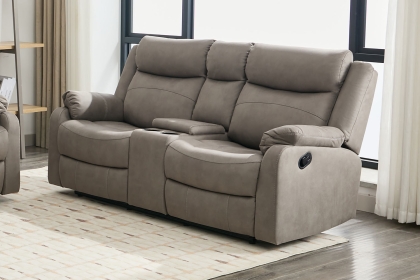 Ellena Soft Grey 2 Seater Recliner Sofa with Storage Ellena Soft Grey 2 Seater Recliner Sofa with Storage
