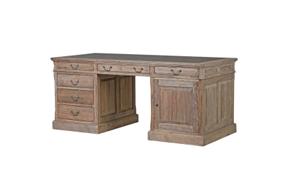 Colonial Reclaimed Pine Pine 2 Doors 11 Drawer Partner's Desk