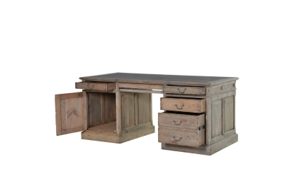 Colonial Reclaimed Pine Pine 2 Doors 11 Drawer Partner's Desk