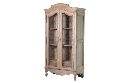 Colonial Reclaimed Pine Wired Doors Armoire