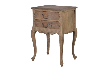 Colonial Reclaimed Pine 2 Drawer Bedside