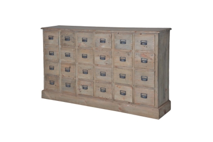 Colonial Reclaimed Pine 24 Drawer Chest