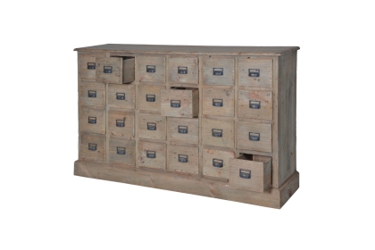 Colonial Reclaimed Pine 24 Drawer Chest